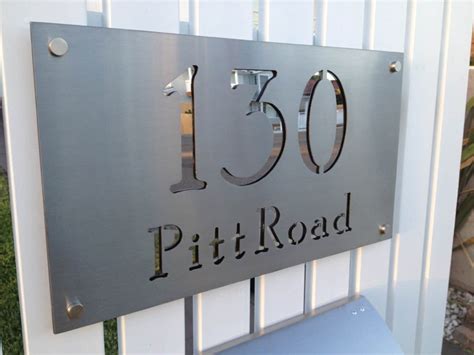 custom laser cut metal house number door sign|large house number signs.